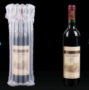 wine bottle bubble wrap bag, wine bottle protector bags, inflatable air column bag, air filled bags for packaging, air column bags