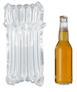 Liquor bottle protectors, air column bag, air column cushion bag, inflatable air column, inflatable air packaging bag, air filled bags for packaging