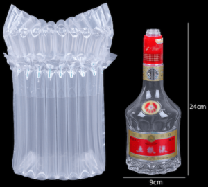 liquor bottle protectors for travel, air column bags, inflatable air column bag, air shock packaging, air tube bag, inflatable air packaging, air cushion bag