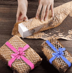 honeycomb wrap packaging protect your gifts, honeycomb packaging material, honeycomb cushioning wrap