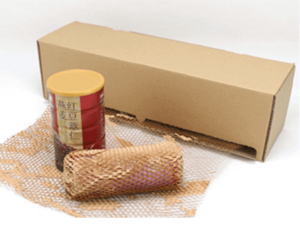 Boxed single layer kraft paper bubble wrap protect your canned food, Brown Paper Bubble Wrap, perforated brown packing paper, honeycomb paper wrap