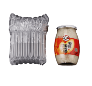 bubble wrap sleeves for bottles, air pack bottle packaging, inflatable bottle bags, inflatable air column bag