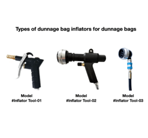 Types of dunnage bag inflators for dunnage bags